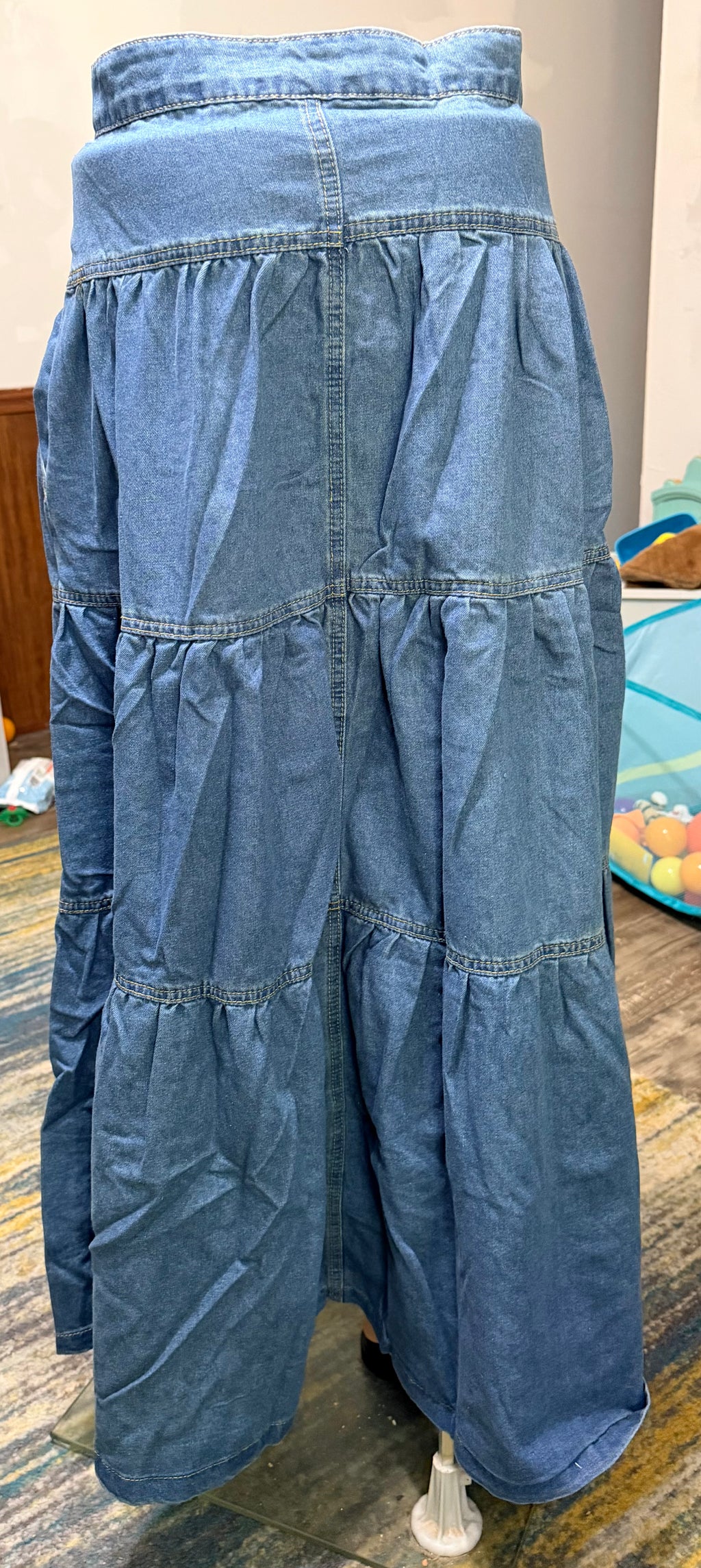 Long Blue Jean Skirt