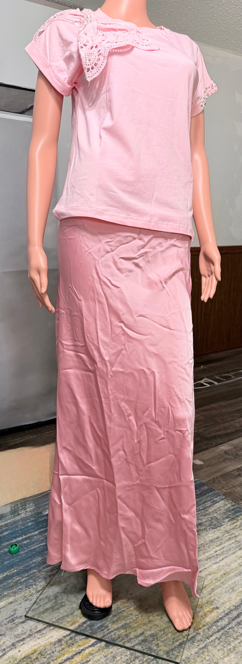Long Pink Skirt